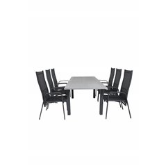 Albany Table - 152/210 Black/Grey+Copacabana Alkuperäinen nimi: Black/Black_6