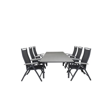 Levels Table 160/240 - Black/Grey, Albany 5:pos Chair - Black/Black_6