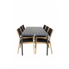 Break Table 205*90 – Black/Black, Little John Dining Pääartikkeli: Black Rope / Acacia