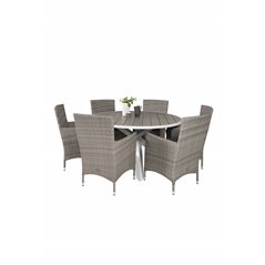 Parma Taulu 140 - Valkoinen/Grey, Malin Armchair Grey_6