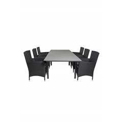 Levels Table 160/240 - Black/Grey, Malin Armchair - Black/Grey_6