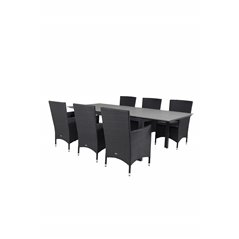 Levels Table 160/240 - Black/Grey, Malin Armchair - Black/Grey_6