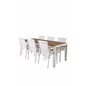 Bois Dining Table 205*90cm - White Alu / Acacia, Texas Chair - White/Teak_6