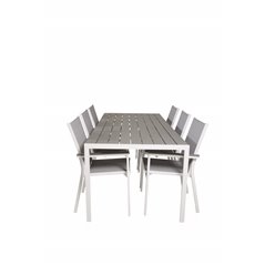 Break Table 205*90 - White/GreyParma Chair - White/Grey_6