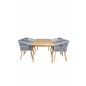 Marion Dining Table - 180*90*H74 - Acacia, Chania Armchair - Harmaa / Acacia