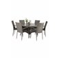 Volta Table ø 150 - Grey/Glass, Anna Chair Grey_6