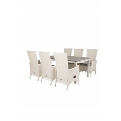 Levels Table 160/240 - White/GreyPadova Chair (Recliner) - White/Grey_6