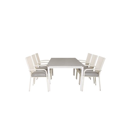 Levels Table 160/240 - White/GreyAnna Chair - White_6