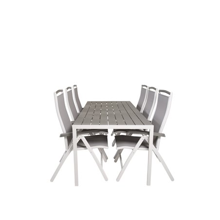 Break Table 205*90 - White/GreyAlbany 5:pos Chair - White/Grey_6