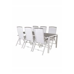 Break Table 205*90 - White/GreyAlbany 5:pos Stol - Vit Aluminium/vit textilene/aintwood_6