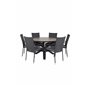 Llama Round Dining Table 120 - Black Alu / Brown HPL Black_6