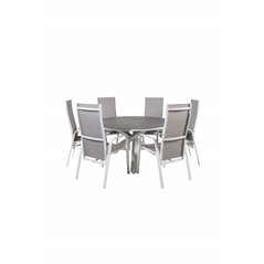 Copacabana Table ø 140 - White/Grey, Copacabana Recliner Chair - White/Grey_6