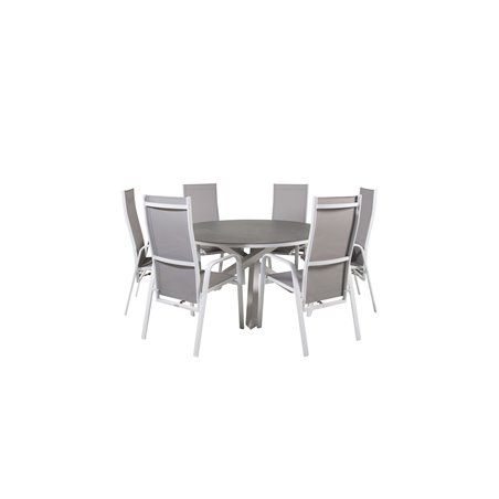 Copacabana Table ø 140 - White/Grey, Copacabana Recliner Chair - White/Grey_6