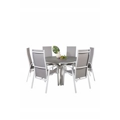 Copacabana Table ø 140 - White/Grey, Copacabana Recliner Chair - White/Grey_6