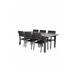 Levels Table 229/310 - Black/Grey, Levels Chair (stackable) - Black Alu / Black Aintwood_6