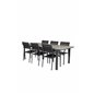 Level table 229/310 - Sort / Grå, San torini Arm Chair (stabelbar) - Sort alu / Sort Textilene_6