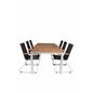 Zenia Dining Table 200*100 - Acacia / Zink, Bois Armchair - Zink / Black Rope / Acacia