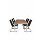 Zenia Dining Table 200*100 - Acacia / Zink, Bois Armchair - Black Alu / Black Rope / Acacia