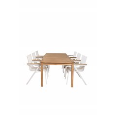 Kenya Dining Table 220*100*H76 – Teak, Meksikon tuoli