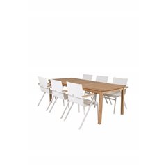 Kenya Dining Table 220*100*H76 – Teak, Meksikon tuoli