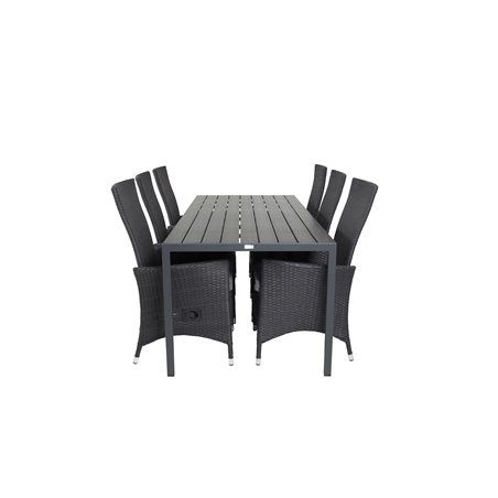 Break Table 205*90 - Black/BlackPadova Chair (Recliner) - Black/Grey_6