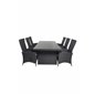 Padova-taulukko 200*100 - Black/Glass, Padova Chair (Recliner) - Black/Grey_6