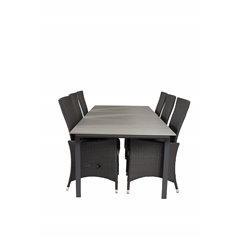 Levels Table 229/310 - Black/Grey, Padova Chair (Recliner) - Black/Grey_6