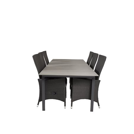 Levels Table 229/310 - Black/Grey, Padova Chair (Recliner) - Black/Grey_6