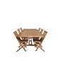 Kenya Dining Table 195/295 *110*H75 - Teak, Kenya Folding Chair W/o Armrest - Teak_6