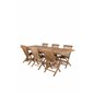 Kenya Dining Table 195/295 *110*H75 - Teak, Kenya Folding Chair W/o Armrest - Teak_6