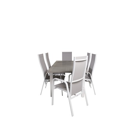 Albany Table - 160/240 - White/GreyCopacabana Valkoinen/Grey_6