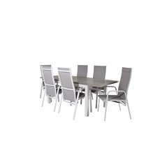 Albany Table - 160/240 - White/GreyCopacabana Recliner Chair - White/Grey_6