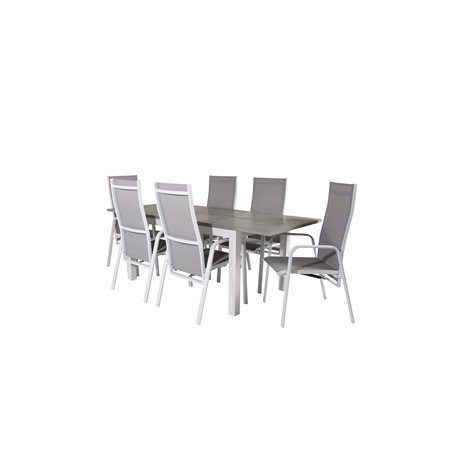 Albany Table - 160/240 - White/GreyCopacabana Valkoinen/Grey_6