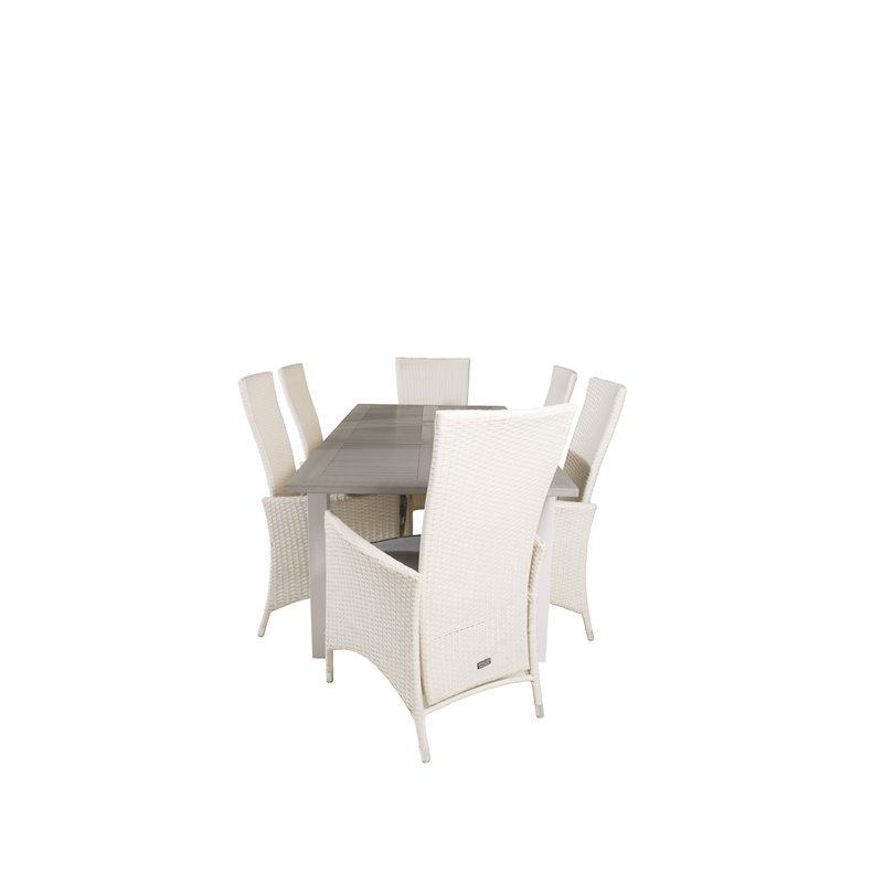 Albany Table - 160/240 - White/GreyPadova Kehittäjä: White/Grey_6