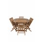 Kenya Oval -ruokapöytä 180/240*120*H75-Teak Kenya Folding Chair W/o Armrest (käytetty)