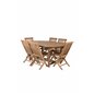 Kenya Oval -ruokapöytä 180/240*120*H75-Teak Kenya Folding Chair W/o Armrest (käytetty)