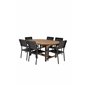 Kenya Oval Dining Table 180/240*120*H75-Teak, Tasotuoli (pinottava) - Black Alu/Black Aintwood_6