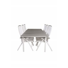 Levels Table 229/310 - White/GreyAlbany 5:pos Stol - Vit Aluminium/vit textilene/aintwood_6