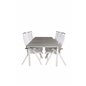 Nivå Tabell 229/310 - Vit / GråAlbany 5: POS STOL - Vit Aluminiumminium / Vit Textilen / Aintwood_6