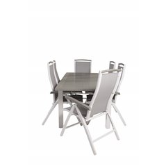 Albany Table - 160/240 - White/GreyAlbany 5:pos Chair - White/Grey_6