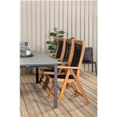 Levels Table 229/310 - Black/Grey, Peter 5:pos Chair - Black Rope / Acacia_6