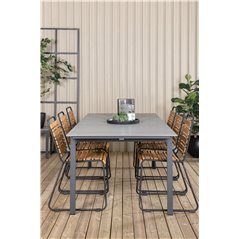 Levels Table 229/310 - Black/Grey, Bois Dining Chair - Black Alu / Acacia_6