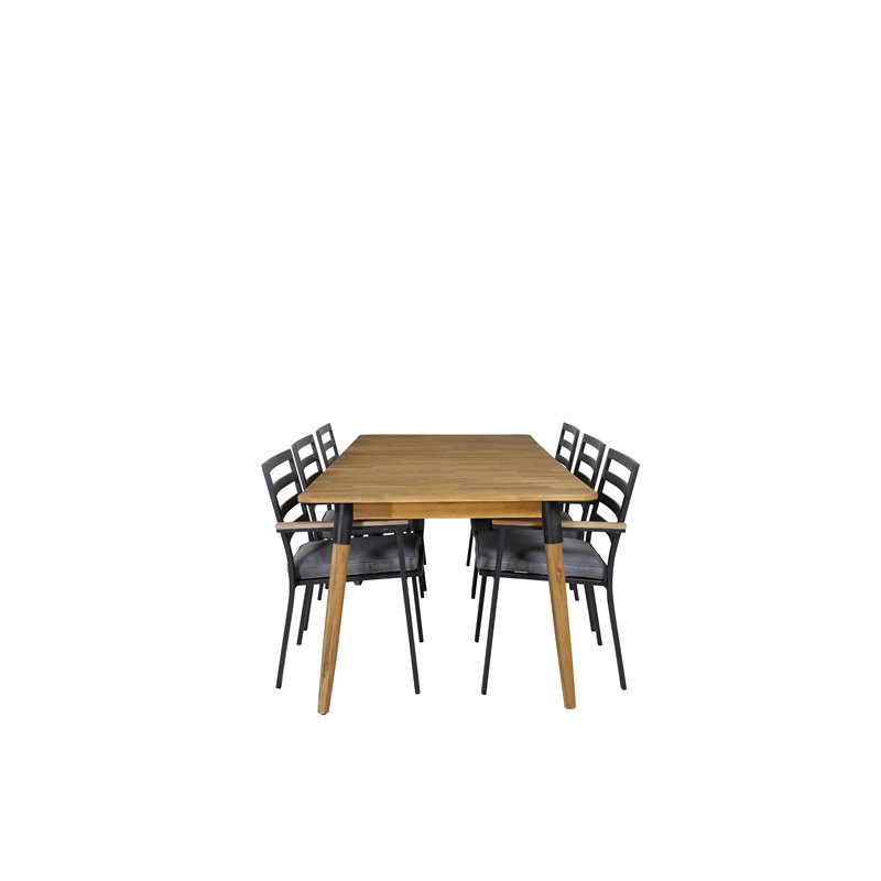 Julian Dining Table - Acasia - 210*100cm, Brasilia Carmstol - Black Alu/Teak_6