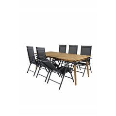 Julian Dining Table - Acasia - 210*100cm, Break 5:pos Pääartikkeli: Black/Black_6