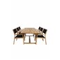 Pla nkton - Acacia Spisebord - 220 * 100, Little John Dining Chair - Black Rope / Acacia _6