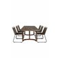 Erica Dining -pöydän acacia-lanka murskattiin 214*100, Lindos Stacking -tuoli - Black Alu / Latte Rope_6