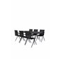 Viga Dining Table - Black Steel / Grey Spray jäätelö - 200*100cm, Alina Dining Chair - Black Alu / Black Textilene_6