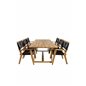 PlaRuokapöydät - 220*100, Peter Stackable Dining Chair - Black Rope / Acacia KD_6