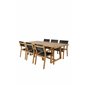 Pla nkton - Acacia Spisebord - 220 * 100, Venice Stackingchair - Teak / Sorte tekstiler_6