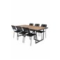 Khung Dining Table - Black Steel / Acacia (teklook) - 200*100cm+Lindos Armchair